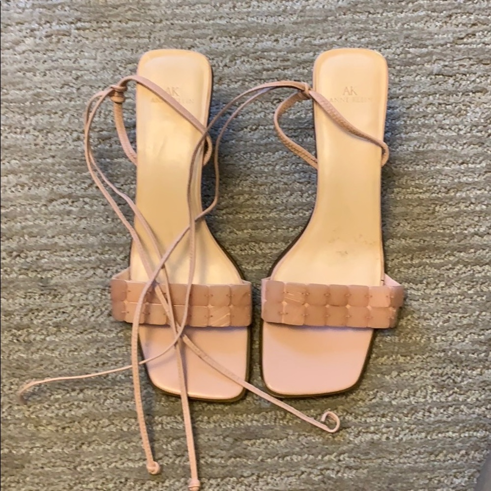 Anne Klein pink espadrille sandals